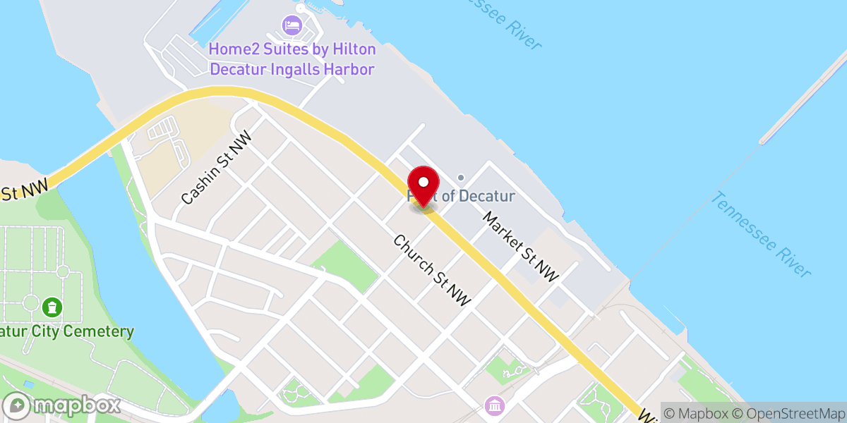 Map showing location of Wayman African Methodist Episcopal Chapel