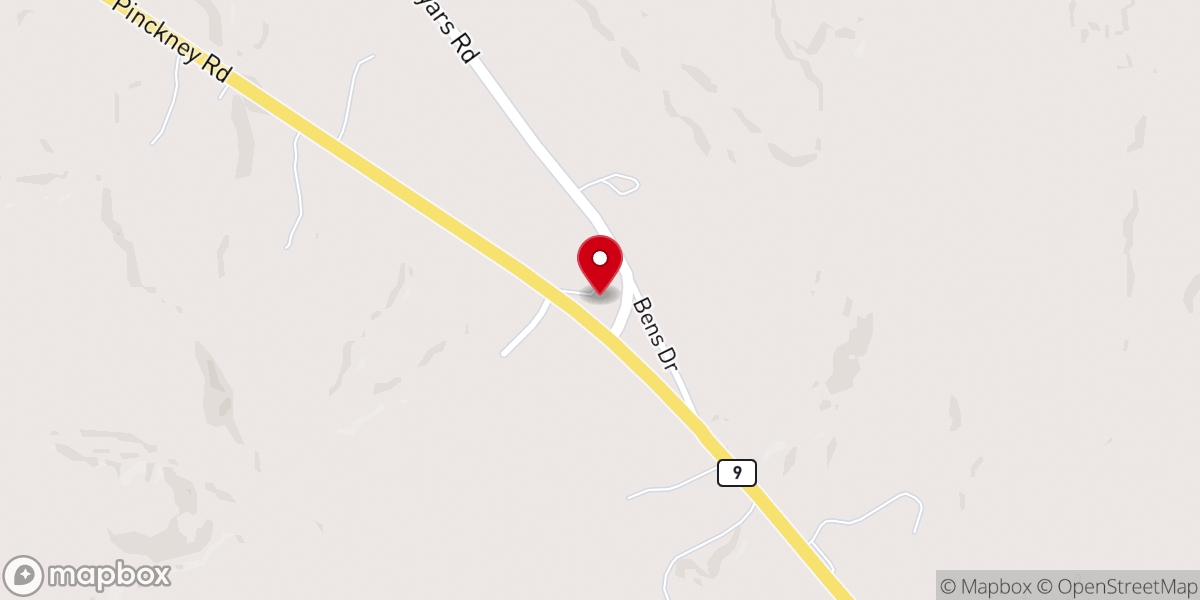 Map showing location of West Chester Baptist Church