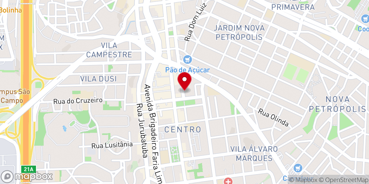 Map showing location of UrbaNova - Igreja Batista