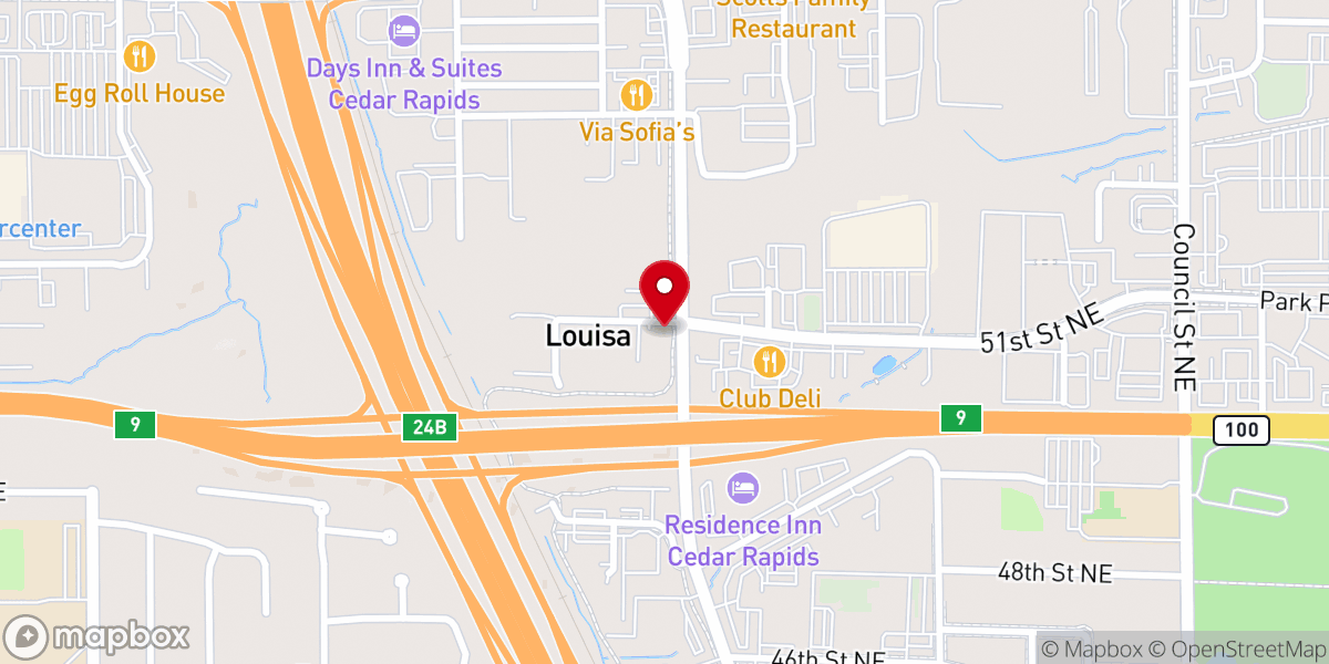 Map showing location of Bible Baptist Church