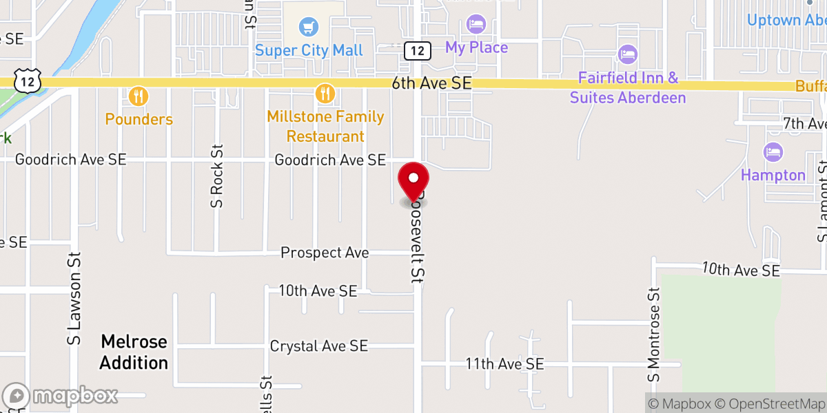 Map showing location of Zion Christian Fellowship