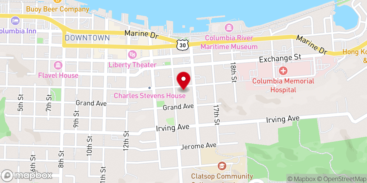 Map showing location of Grace Episcopal Church