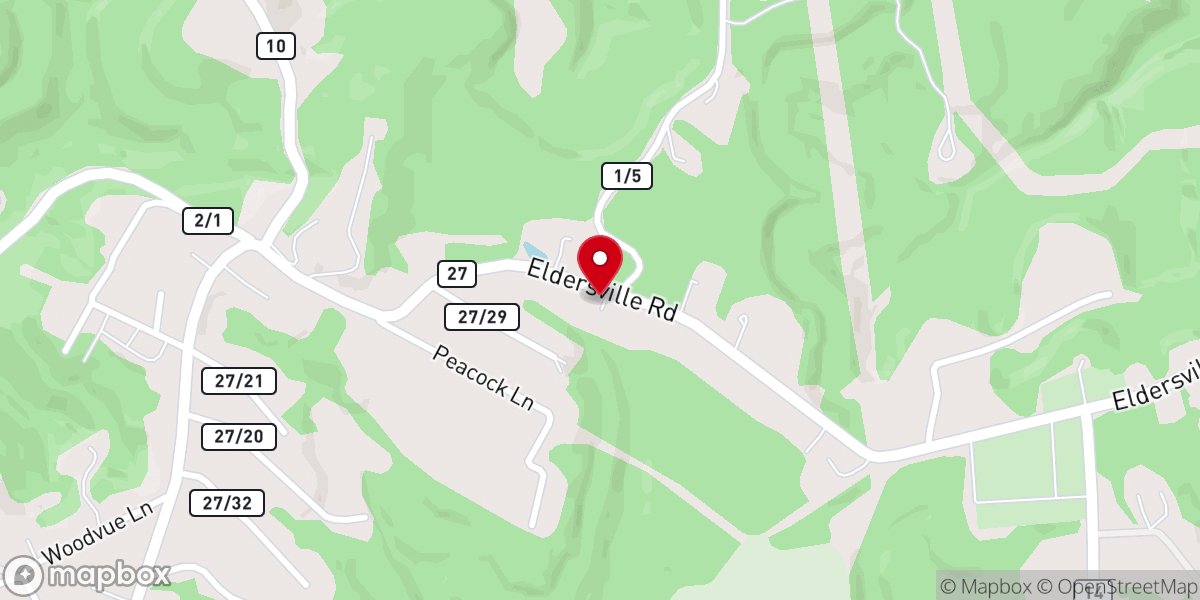 Map showing location of Sycamore Tree Church