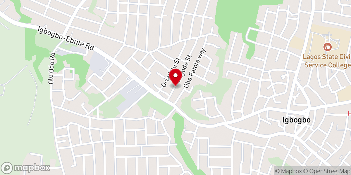 Map showing location of First Baptist Church, Gbasemo