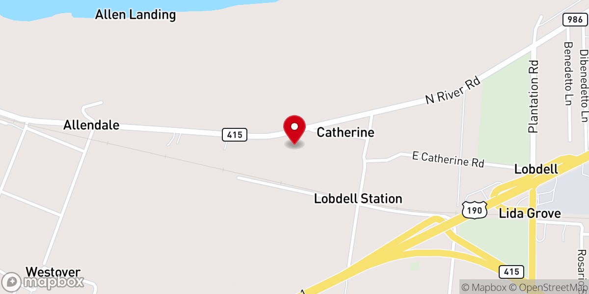 Map showing location of Charismatic Fellowship Church