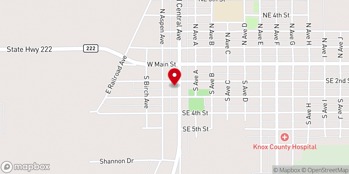 Map showing location of First Baptist Church