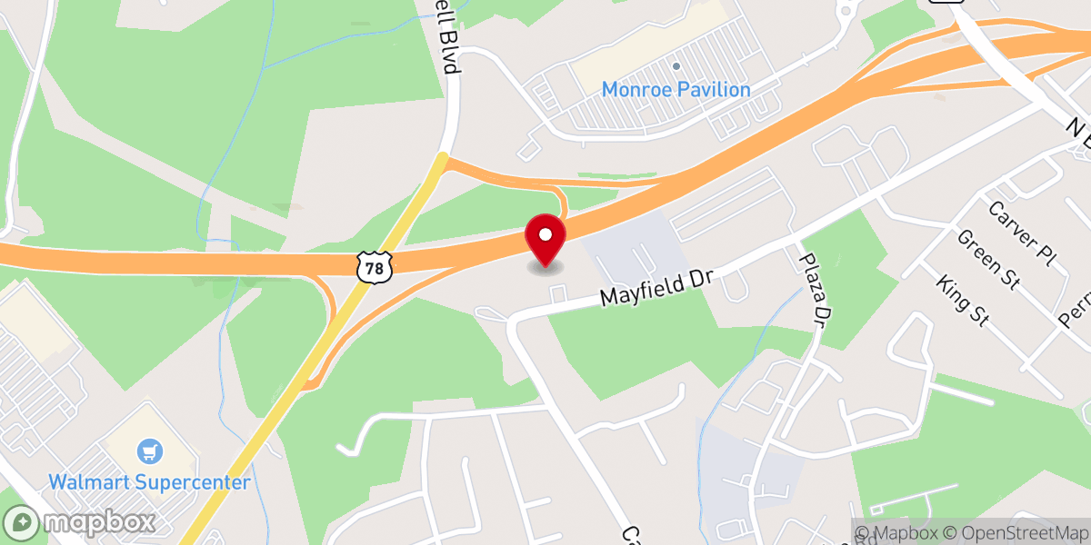 Map showing location of Monroe Apostolic Church