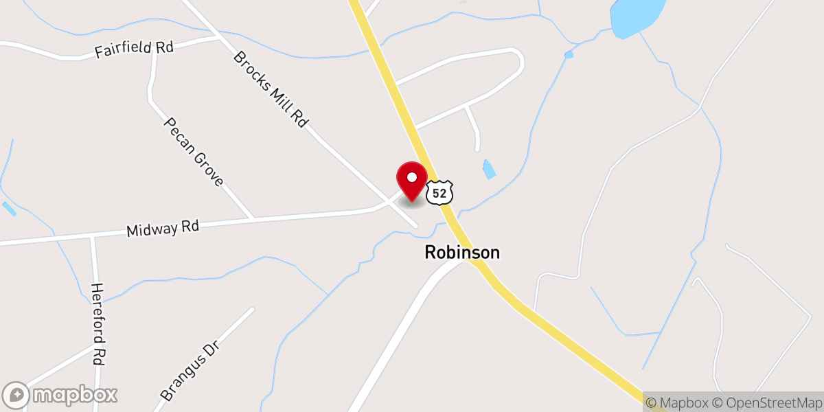 Map showing location of Goodman Creek Baptist Church