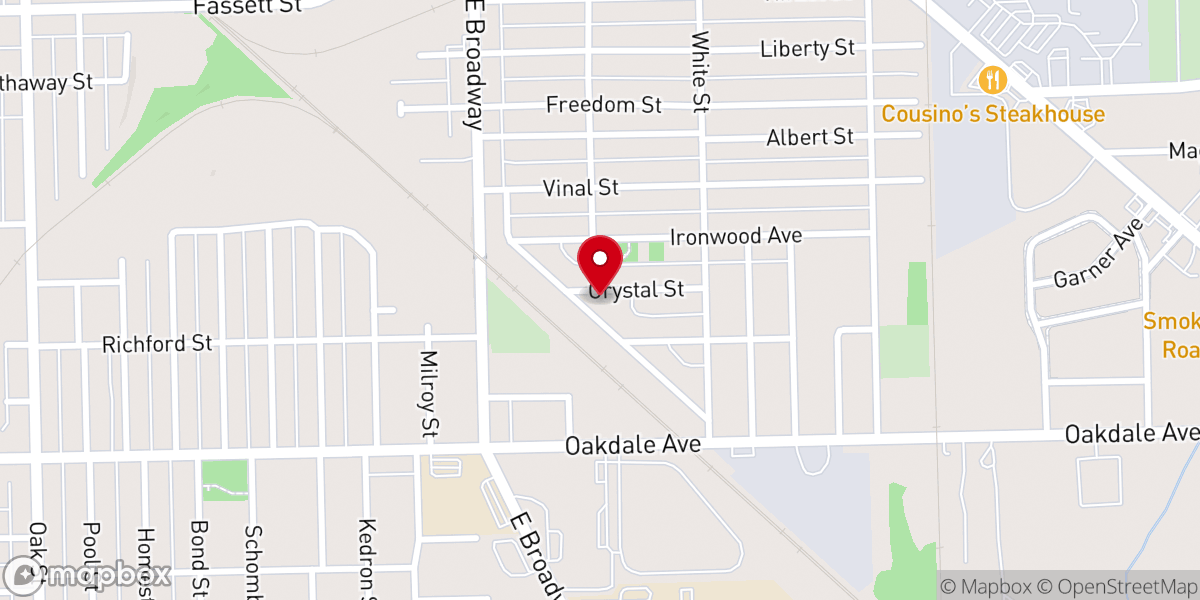 Map showing location of Shiloh Baptist Church
