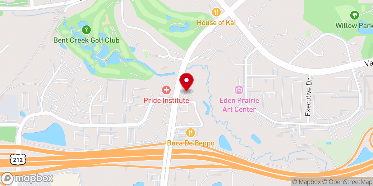 Map showing location of Washburn-McReavy Eden Prairie Chapel