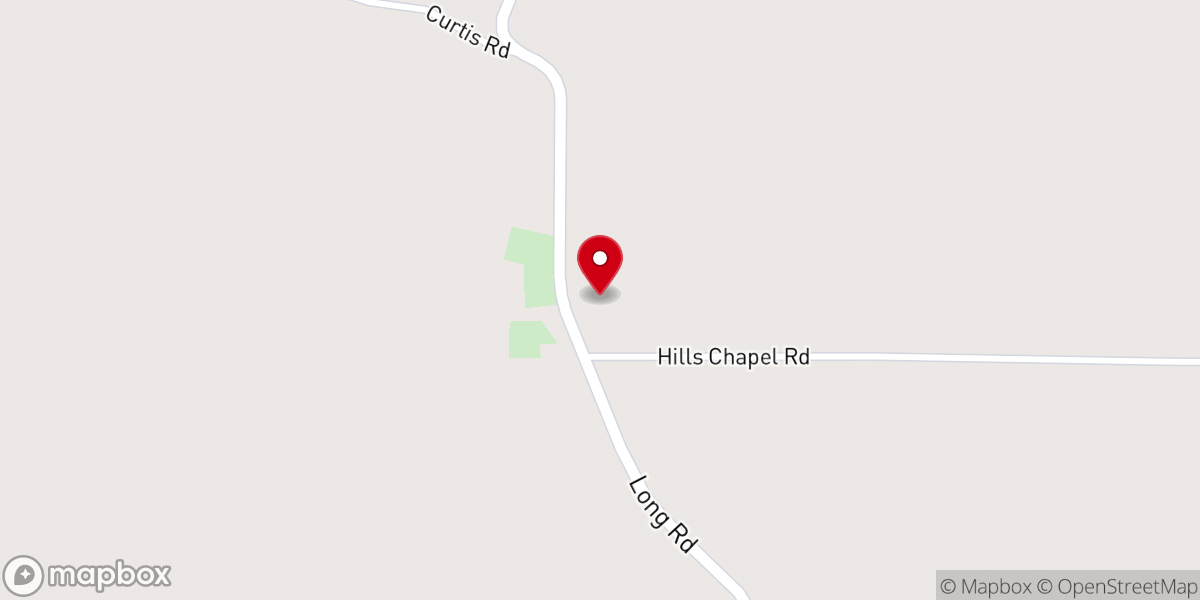 Map showing location of Hills Chapel