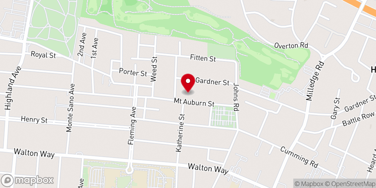 Map showing location of Elm Baptist Church