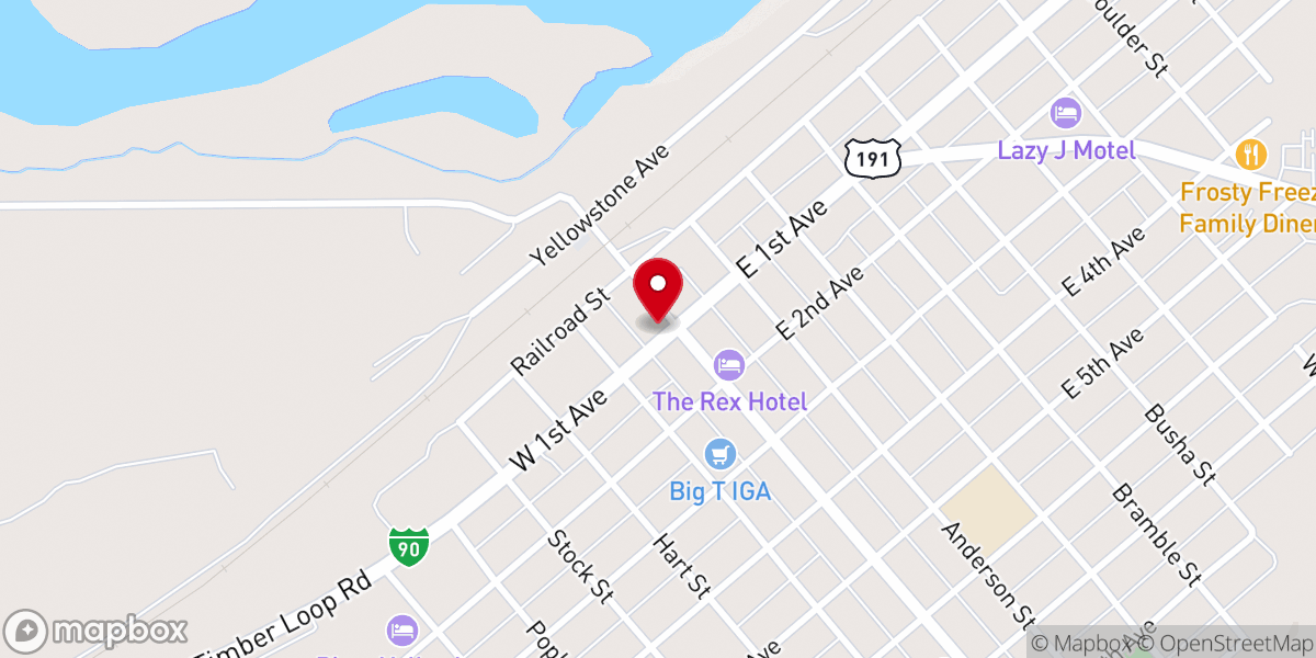 Map showing location of Bible Baptist Church