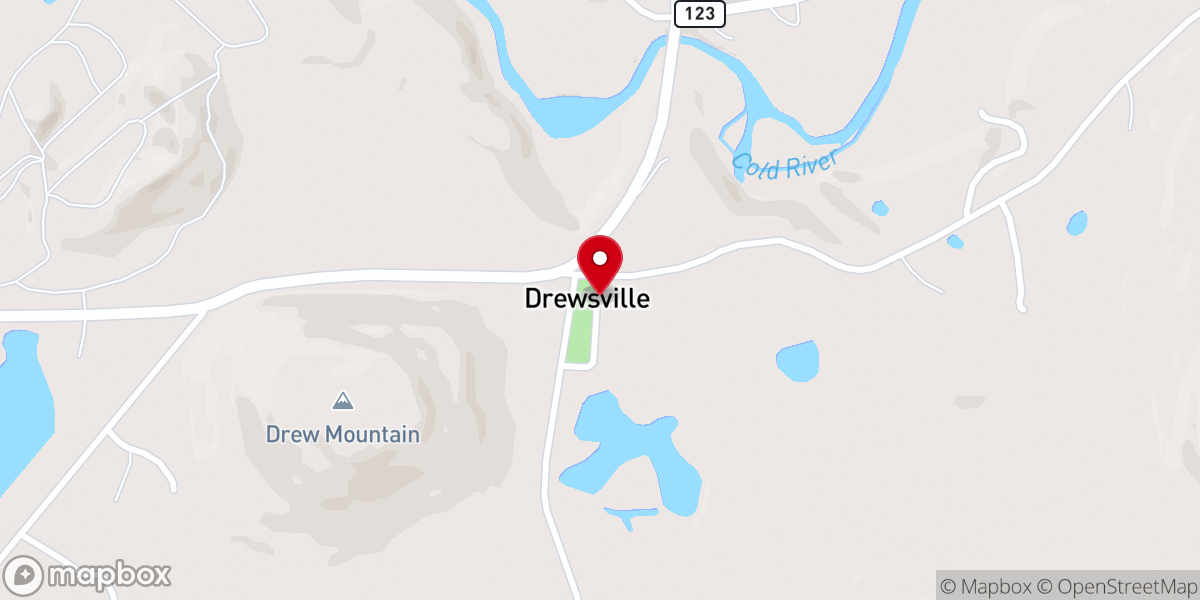 Map showing location of Drewsville Seventh-day Adventist Church