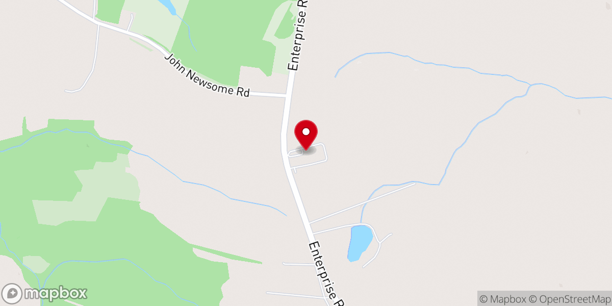 Map showing location of Enterprise Baptist Church