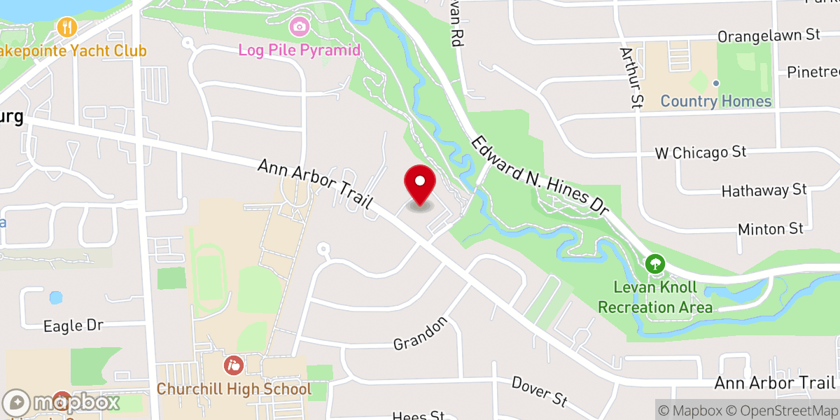 Map showing location of Newburg United Methodist Church
