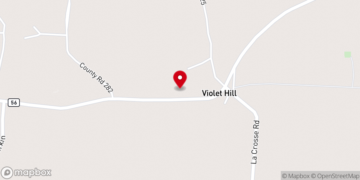 Map showing location of Fairview Baptist Church