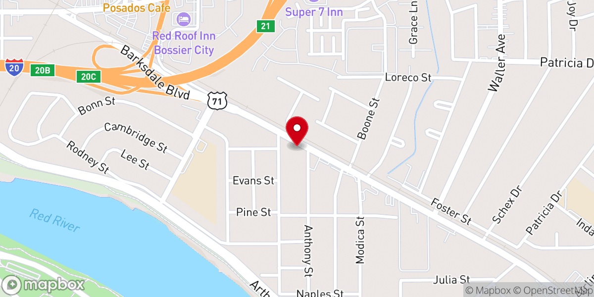 Map showing location of New Beginning Baptist Church