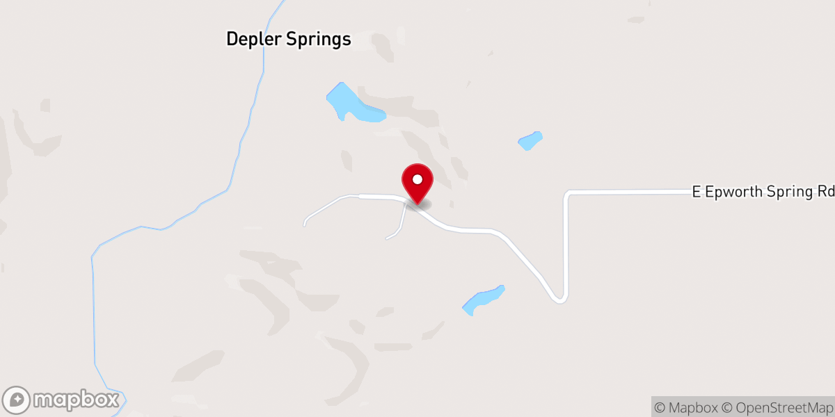 Map showing location of Living Springs Camp