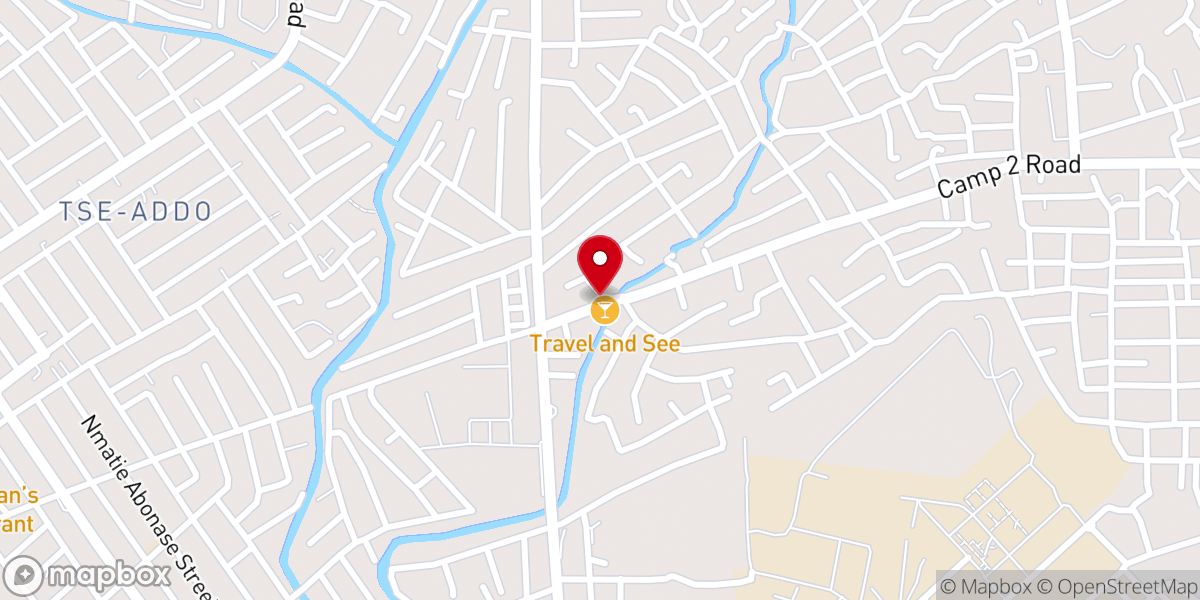 Map showing location of Evangelical Church of Ghana Teshie Assembly