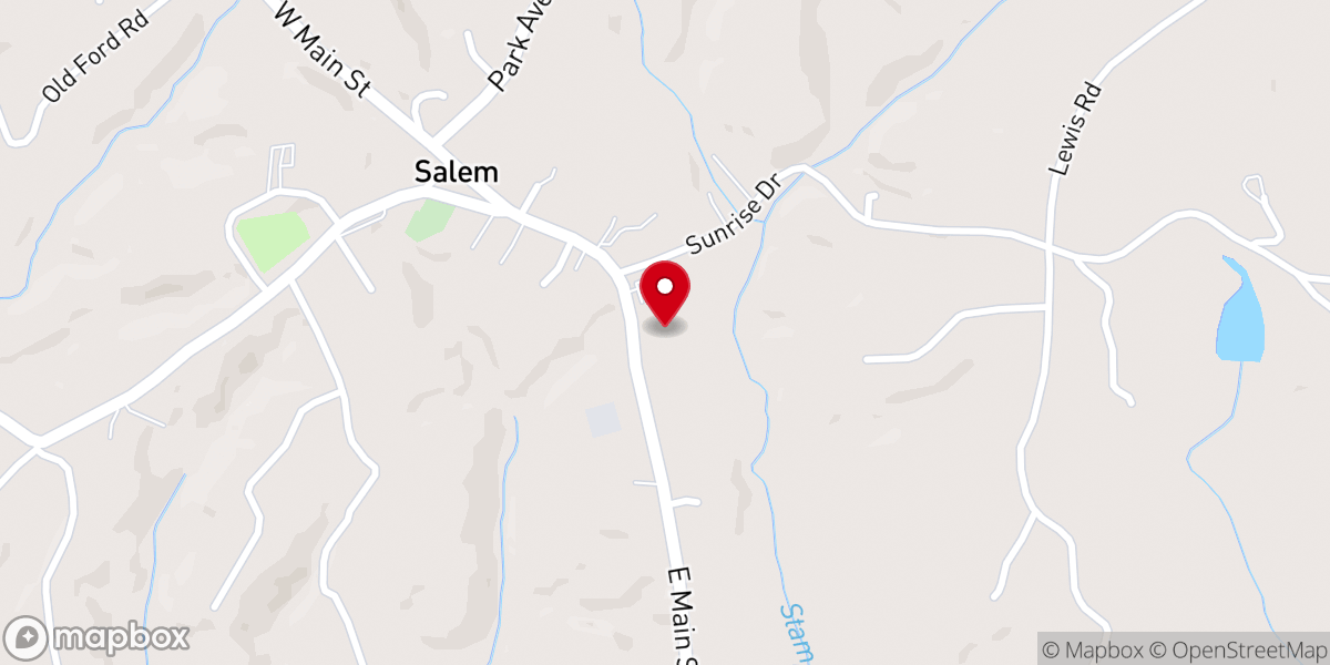 Map showing location of Calvary Baptist Church