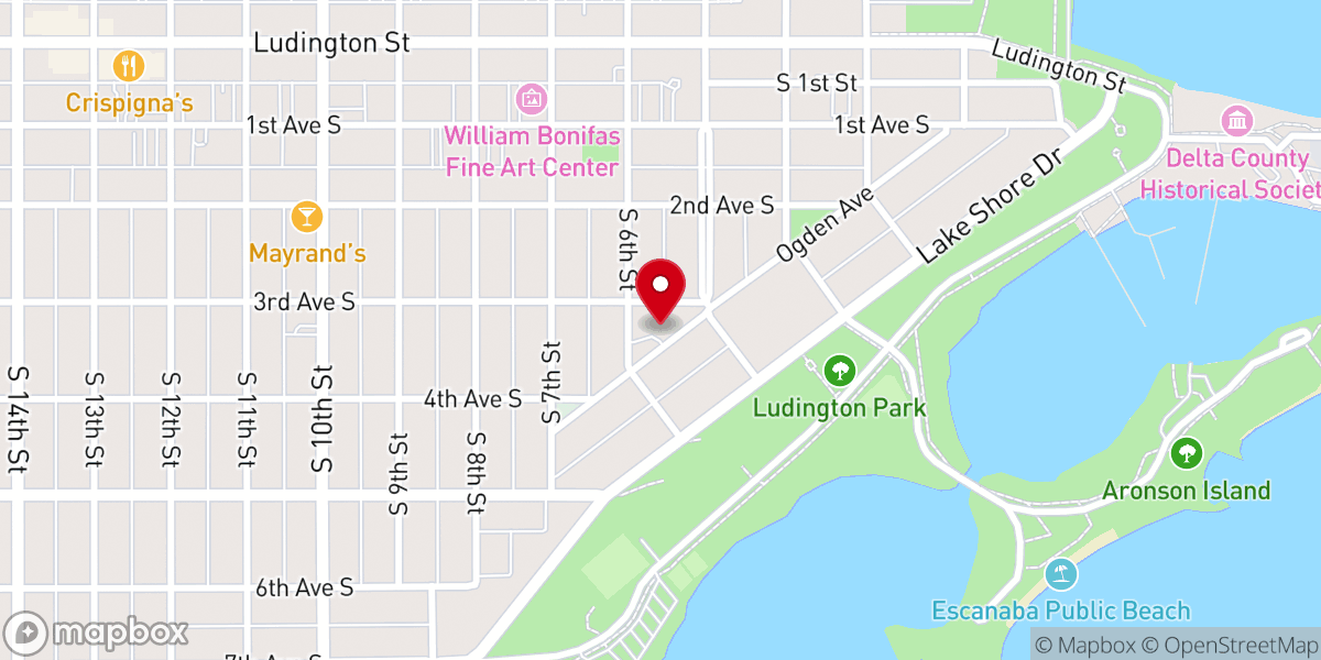 Map showing location of St Stephen's Episcopal Church