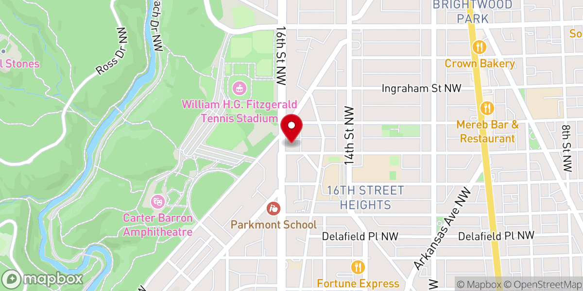 Map showing location of Christ Lutheran Church