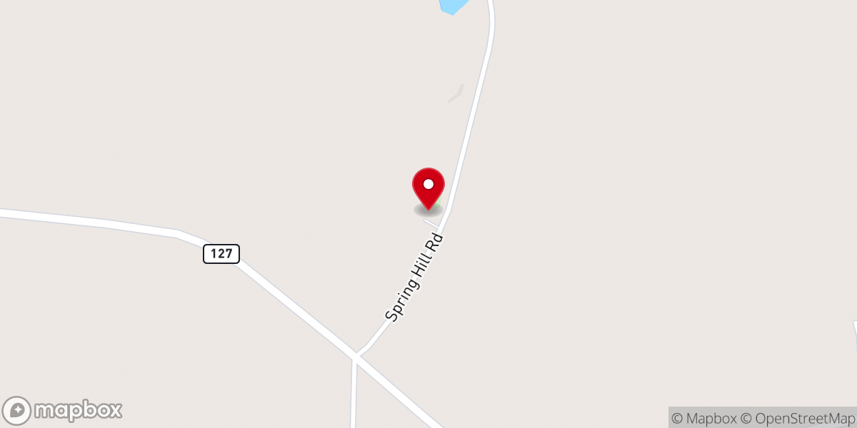 Map showing location of Spring Hill Church