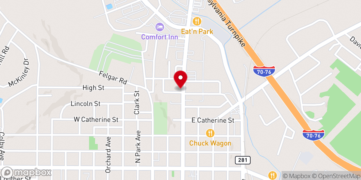 Map showing location of Somerset County Chamber of Commerce