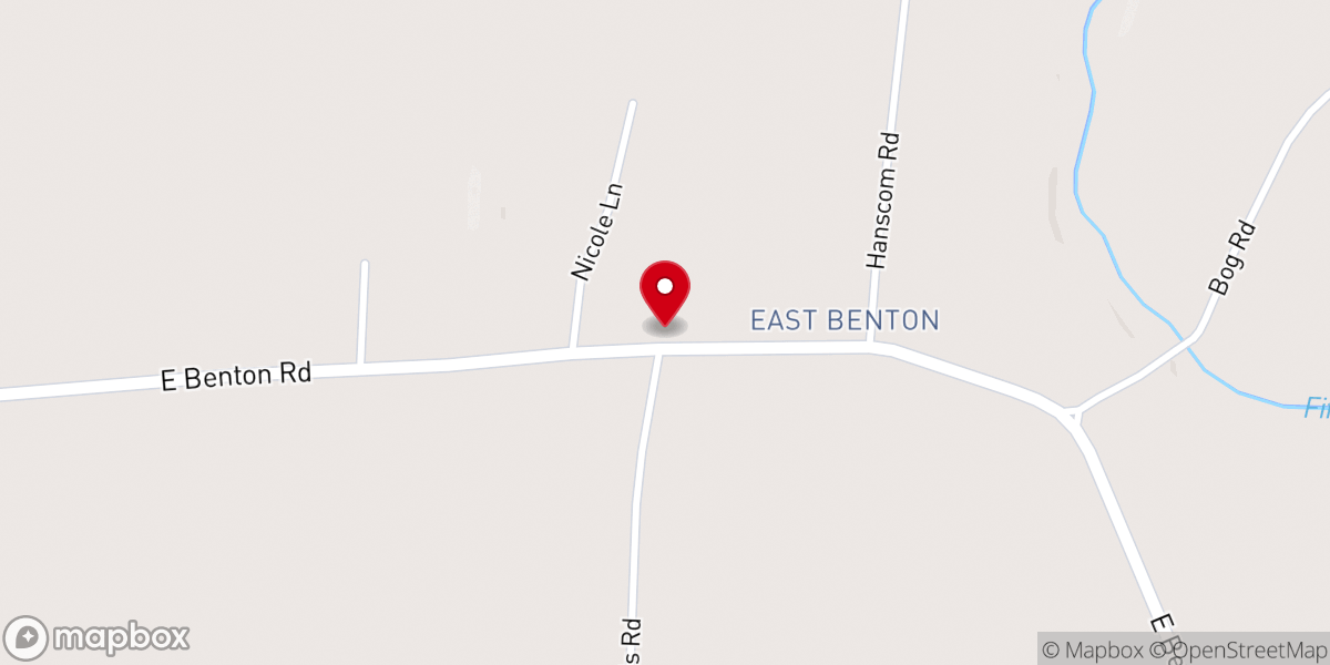 Map showing location of East Benton Christian Church