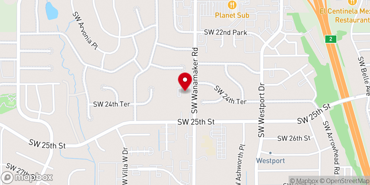Map showing location of Wanamaker Seventh-Day Adventist Church