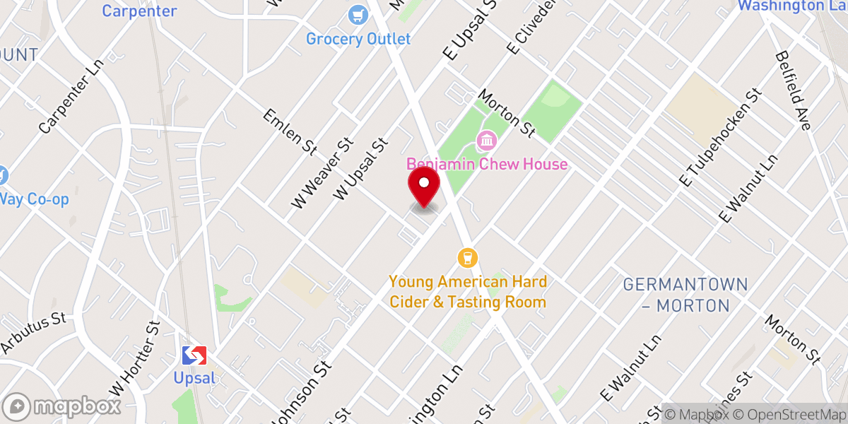 Map showing location of Grace Baptist Church of Germantown