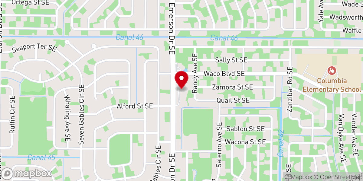 Map showing location of Church of God Life Center Inc