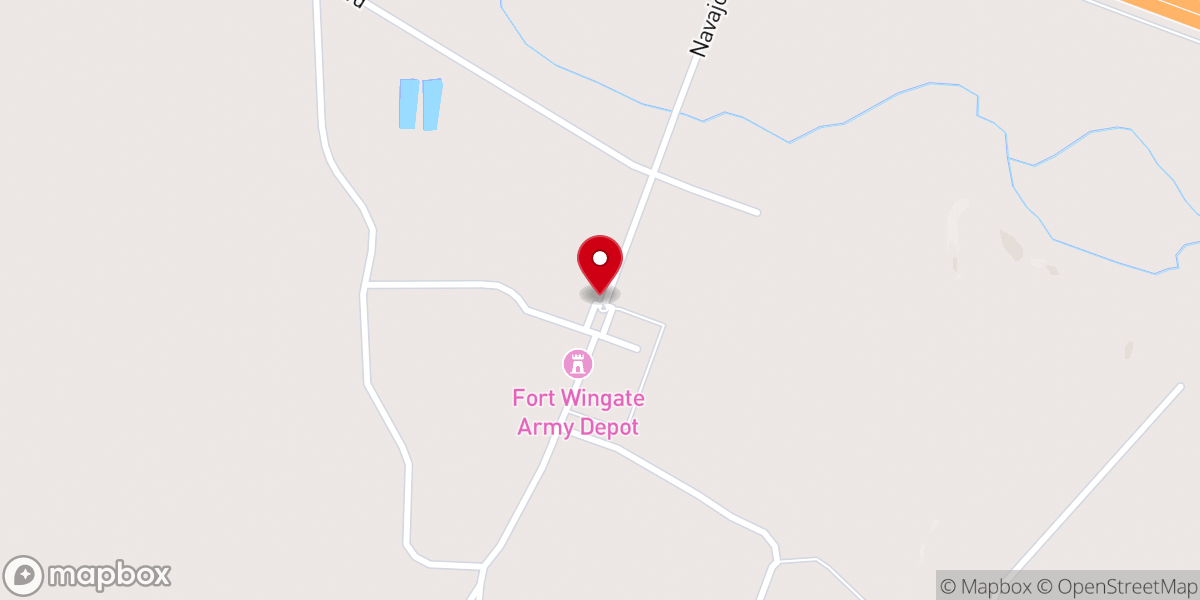 Map showing location of Fort wingate army depot