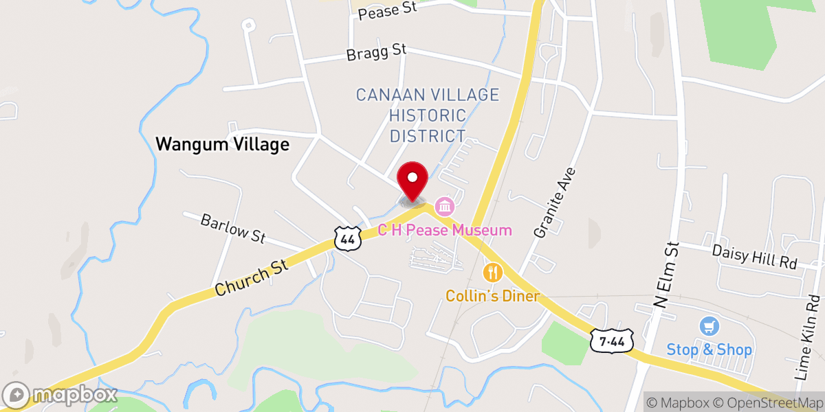 Map showing location of Canaan United Methodist Church