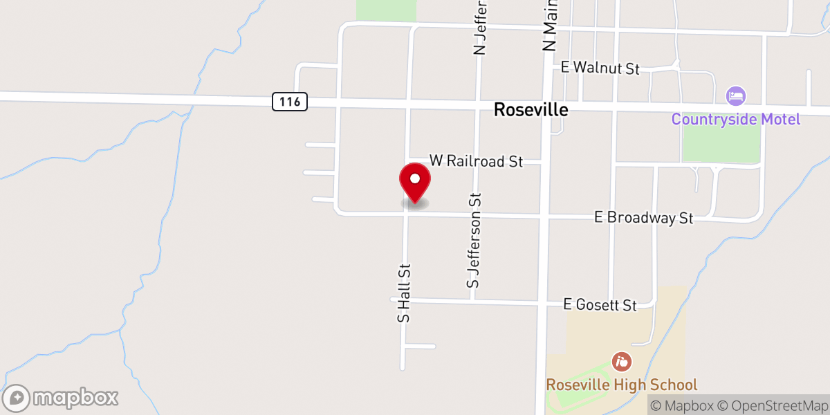 Map showing location of Roseville Church Of The Nazarene