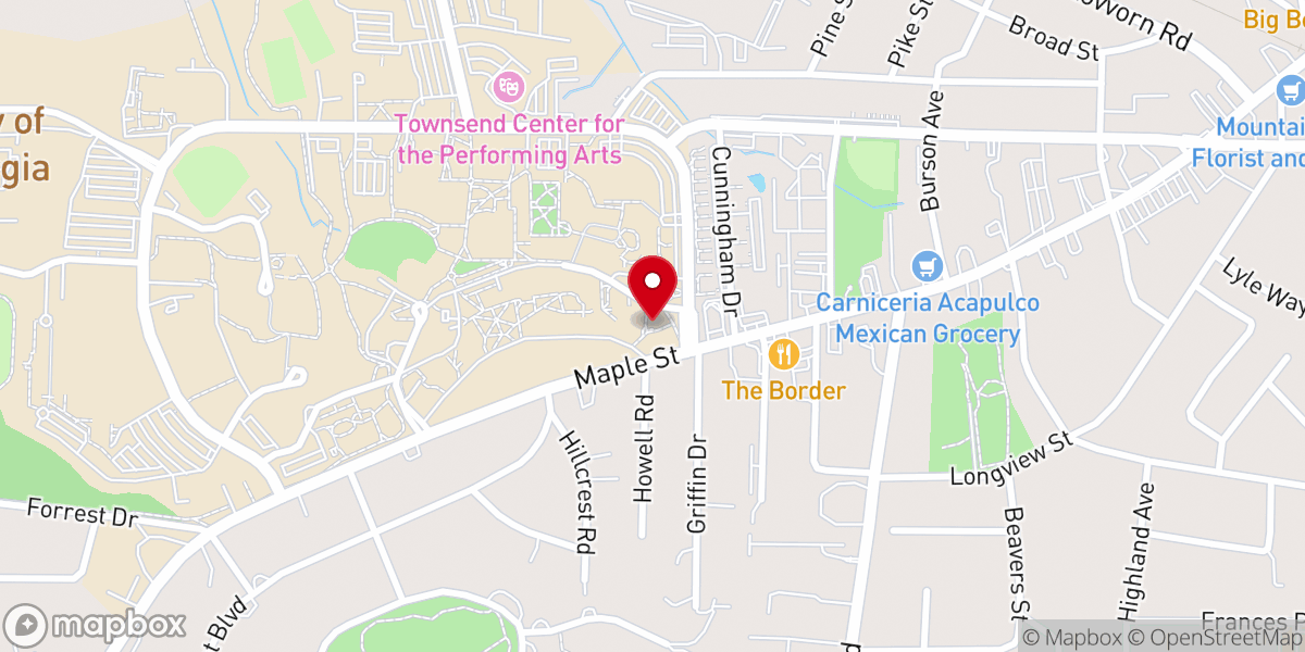 Map showing location of Kennedy Chapel