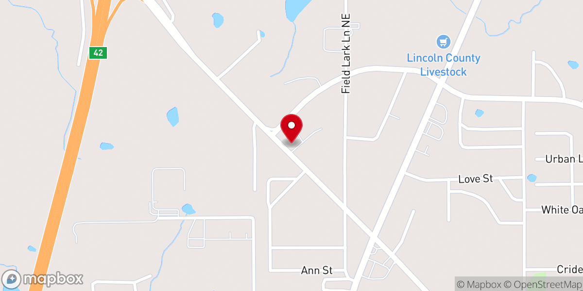 Map showing location of Northview Baptist Church