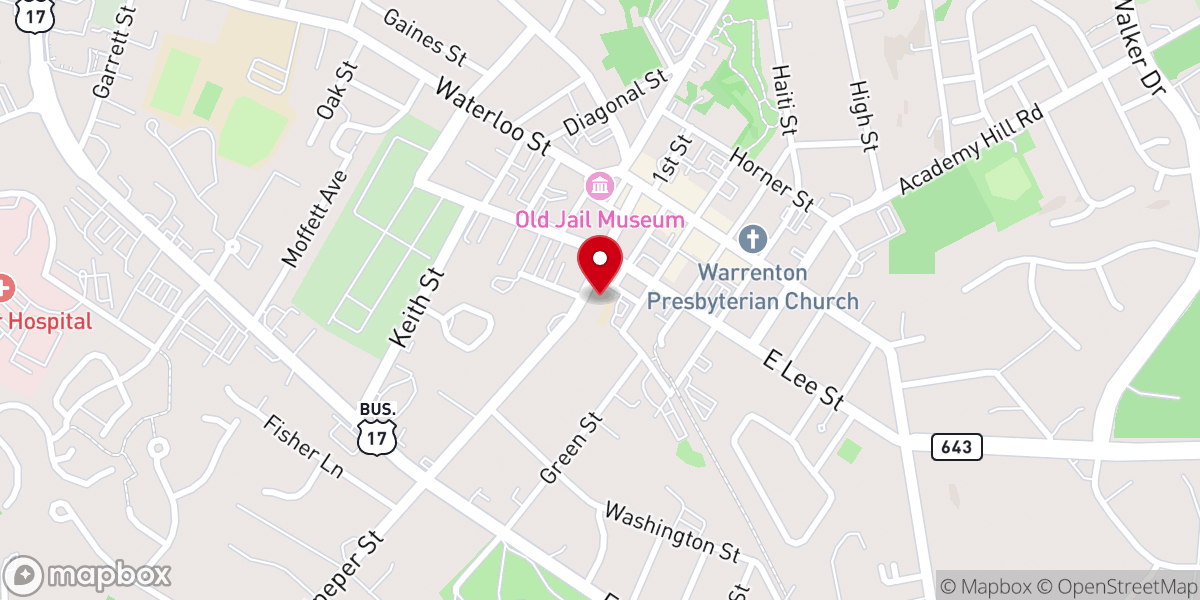 Map showing location of Saint James Episcopal Church