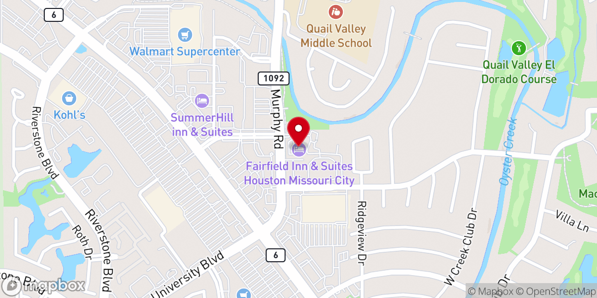 Map showing location of Relentless Church Missouri City