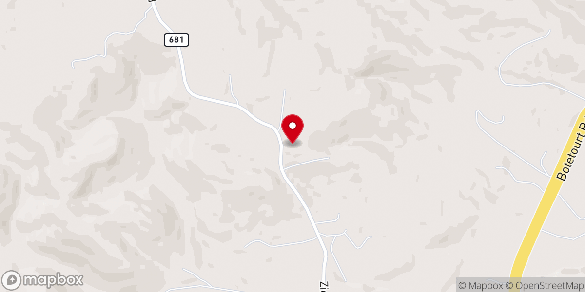 Map showing location of Lapsley Run Church