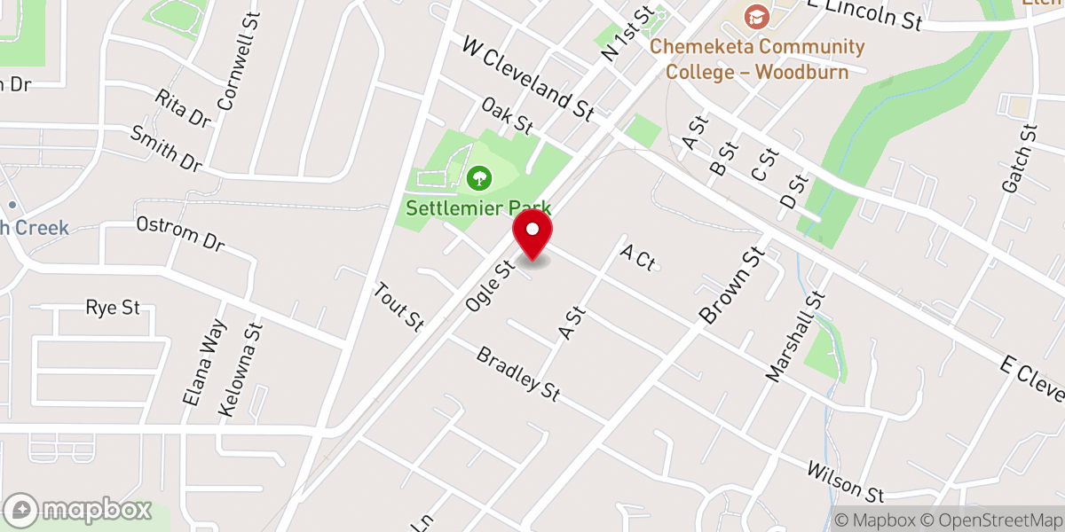 Map showing location of Iglesia Centro de Restauracion