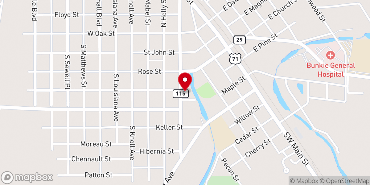 Map showing location of Calvary Episcopal Church