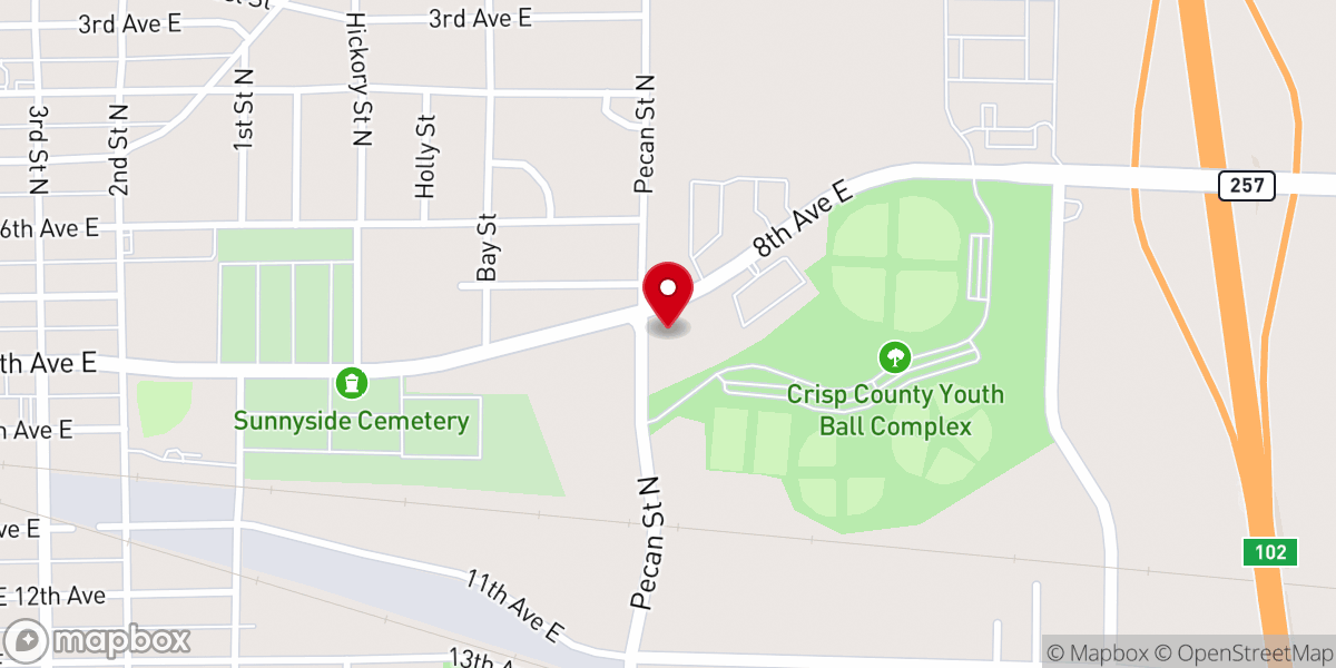 Map showing location of Northern Heights Baptist Church