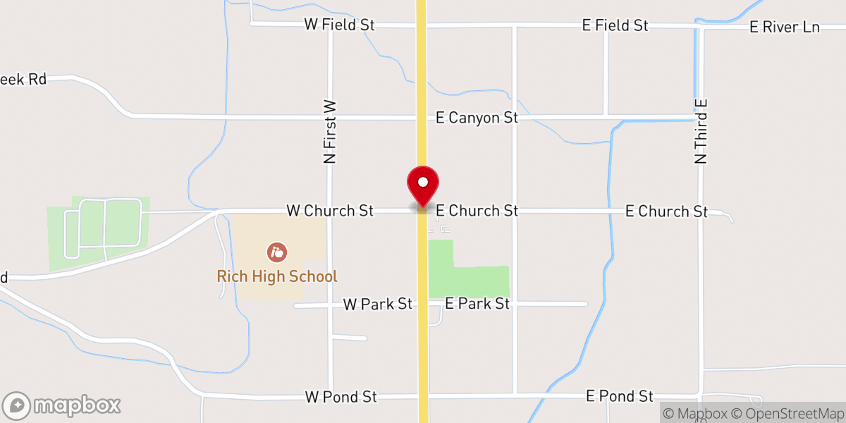 Map showing location of FamilySearch center