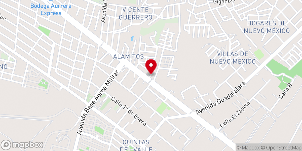 Map showing location of Iglesia Biblica La Vid