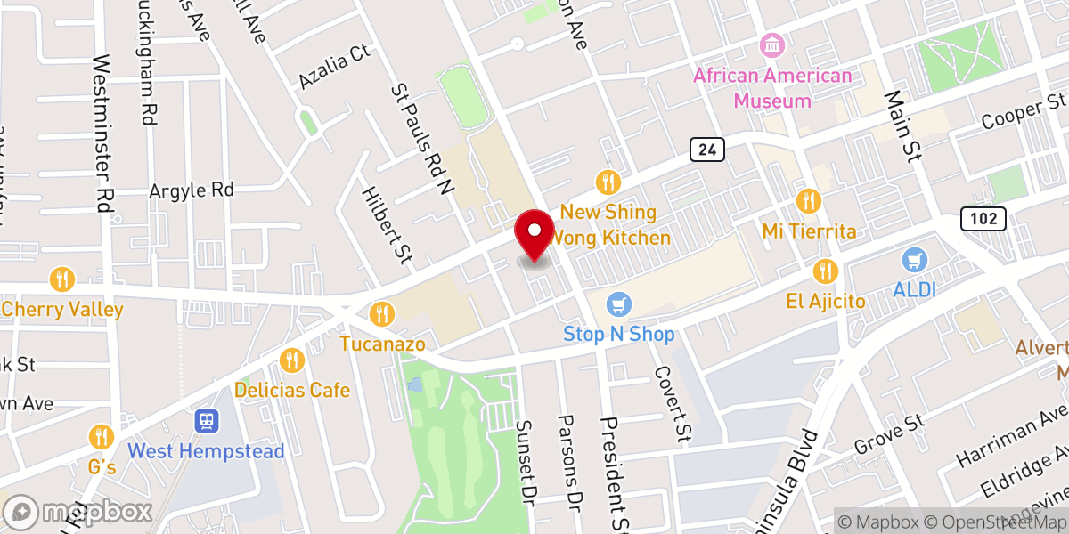 Map showing location of Chamsarang Korean Methodist Church
