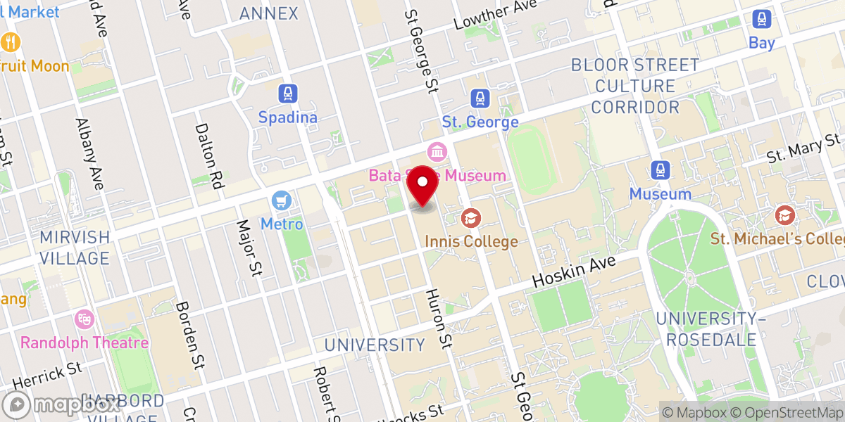 Map showing location of Saint Thomas's Anglican Church