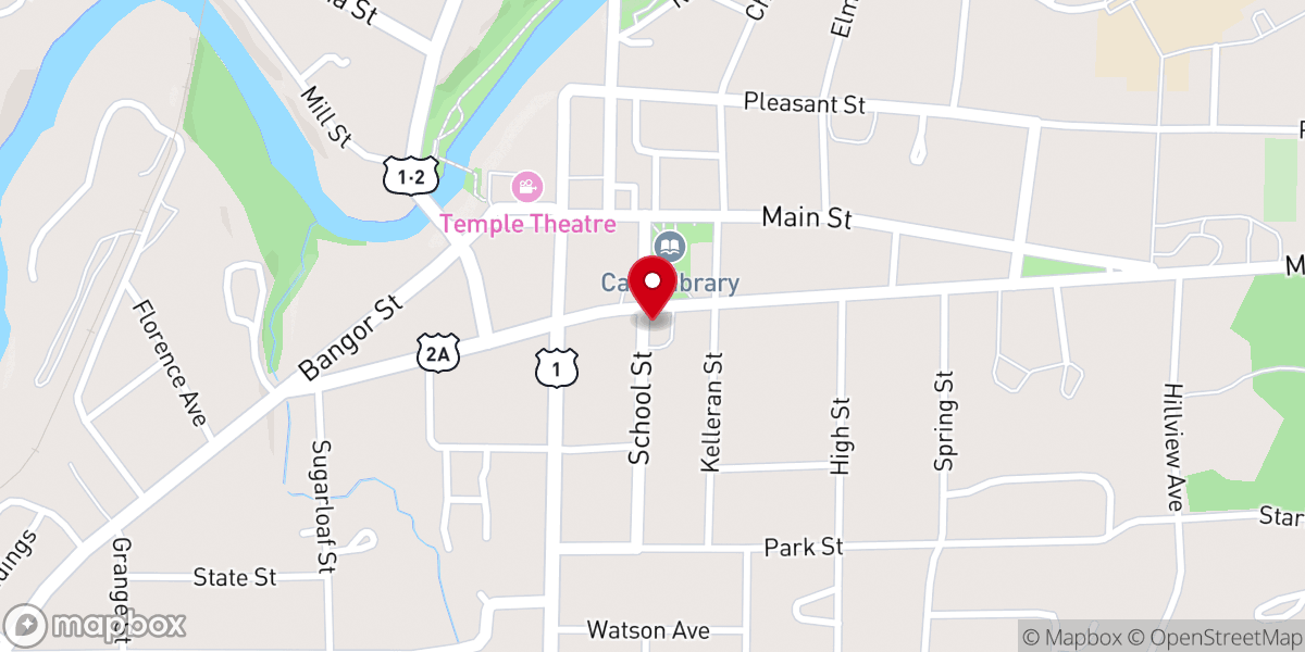 Map showing location of Houlton United Methodist Church
