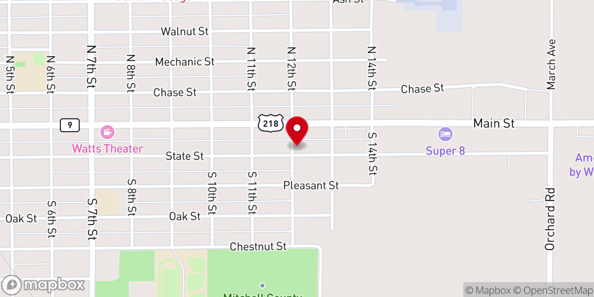 Map showing location of Knights of Columbus